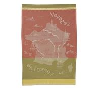 Torchon imprimé en Coton, 50 x 75 cm, Les Monuments de France, Coucke