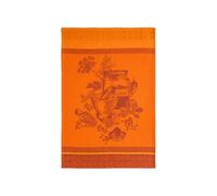 Torchon Imprimé En Jacquard De Coton Orange 50x75