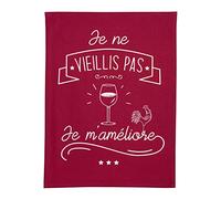 MESSAGES Torchon 100% coton 50x70 Je ne vieillis pas... WINKLER