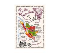 Torchon - La Carte Des Bordeaux Winkler Multicolore 48x72 cm