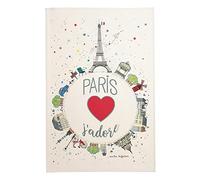Torchon Planète Paris ecru 48 x 72 cm Winkler