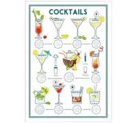 Torchon - WINKLER - 50x70cm - Cocktails - 100% coton - Assortis