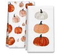 Torchons de Cuisine en Forme de Citrouilles,Lot de 2 Torchons de Cuisine d'automne,d'Érable Citrouille Torchons de Cuisines Automne,Torchons d'automne pour Cuisine Décoration Saisonnière 40 cm x 60 cm