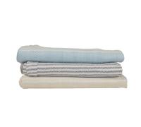 Torchons vaisselle coton 50 x 70 cm chevron, lot de 3