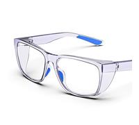TOREGE Lunettes de protection transparentes avec protection latérale, antibuée et anti-rayures avec prises antidérapantes et protection UV complète - Lunettes de protection idéales pour femmes et