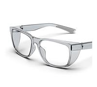 TOREGE Lunettes de sécurité transparentes avec protections latérales et supérieures, anti-buée et anti-rayures, poignées antidérapantes et protection UV complète - Idéal pour femmes et hommes