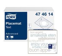 Tork 474614 Sets de Table jetables Advanced, 1 x 500 Sets, Un pli, 42 x 30 cm, rectangulaire, Imprimé Texte