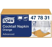 Tork 477831 : Serviettes cocktail orange, qualité supérieure