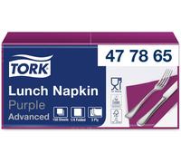 Tork 477865, serviettes pour repas en papier violet, 3 épaisseurs, absorbantes