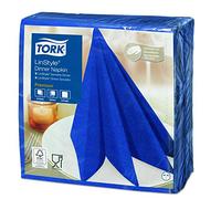Tork 478856 Serviettes Dinner Premium Linstyle couleur bleu marine / 1 pli - 39cm x 39cm - 12 x 50 serviettes