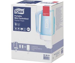 Tork 65 80 01 Distributeur d'essuie-mains en rouleaux Turquoise, Blanc