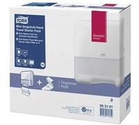 Distributeur essuie mains pliage enchevêtré Tork H3 + recharge blanc - Pack