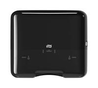 Tork Distributeur serviettes Elevation H3 Mini 553108 plastique noir mural feuille à feuille
