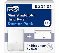 Tork Distributeur essuie-mains H3 953101, pliage enchevêtré, pack avec recharge, blanc
