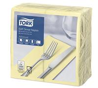 Tork Soft Dinnerservet 39x39cm 3-laagschampagne 1/8 vouw, ds à 1200 stk