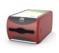 Tork Xpressnap Distributeur de Serviettes de comptoir rouge N4, gamme Signature, 14,5 cm x 19,1 cm x 30,7 cm, 272512
