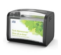 Tork Xpressnap Distributeur de Serviettes de Table, N4, 272611, noir | Signature line, 1 pièce, 15.5 x 15 x 20.1 cm