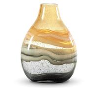 Torre & Tagus Vase en Verre à bulbe en Forme de Tourbillon - Ambre -