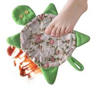 Tortue De Sol Sans Les Mains Réutilisable, Lavable, Tortue , Serpillière | Chiffon nettoyant grattoir du ménage Pour la maison et le bureau douche salon buanderie entrée Vert