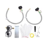 Torvex Régulateur Gaz, Détendeur LP et Inverseur Automatique à 2 Étages pour Double réservoir, avec manomètre et 2 tuyaux de 18 Pouces, pour remorque, Caravane et Camping-Car RV