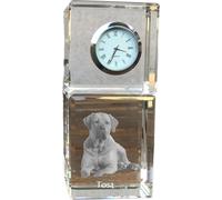 Tosa Inu - horloge en cristal avec photo, photo de chien dans le cristal, horloge de table personnalisée de la marque Art-Dog