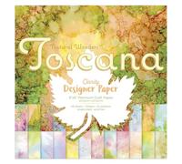 Toscana Clarity Designer Paper 20,3 x 20,3 cm - Bloc de papier décoratif pour loisirs créatifs, papier spécial designer pour scrapbooking, fabrication de cartes, impression, estampage, 150 g/m²