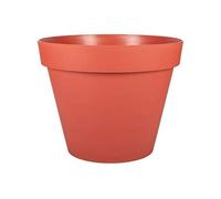 EDA Pot de fleur rond Toscane Ø 48 cm 43 L Intérieur/Extérieur Ø 47,5 x H.40 cm Orange Terre Battue
