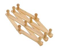 TOSSPER 1pc 10 Crochets en Bois Porte-Manteau Mural Monté Extensible Accordéon Peg Hanger Closet Chapeau Clés Crochet Expansion Fold Cintre Porte