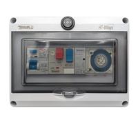 Tosun Tableau électrique piscine avec contacteur, horloge analogique et garde-moteur 0,5 CV (2-4 A), ABS blanc