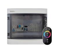 Tosun Tableau électrique piscine pompe 1CV, transformateur 60 W DC, contrôleur RGB 4 fils, contacteur et horloge ABS