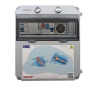 Tosun Tableau électrique piscine triphasé 1 CV, transformateur 150 W 12 V DC, garde-moteur et programmateur, IP65