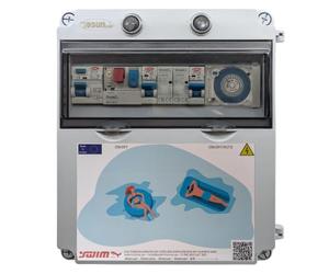Tosun Tableau électrique pour piscine, transformateur 300 W 12 V AC, Contacteur chlorateur, garde-moteur 9-14 A pour +2 CV