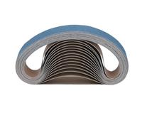 Tosuny 15 Pièces 1,5 X 30 Pouces Courroies Abrasives en 80 | de zircone bleu, support en tissu lié à la résine, meulage robuste, ébavurage, retrait des soudures, longue durée de vie