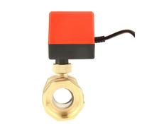 Tosuny 1pcs 2 Voies DC 12V Motorisé Vanne à Bille Actionneur pour Air | Corps forgé en laiton, faible bruit inférieur à 40 dB, arrêt étanche, conception de connexion par écrou, installation rapide