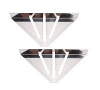 Tosuny 2 Pièces 10 Pouces Équerre Triangulaire à Onglet | Conception à longue bride biseautée, construction en acier inoxydable durable, marquages clairs à double échelle