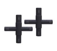Tosuny 2PCS e Robinet à Croix en Acier 4 Voies pour Robinet de Puisage | Outil manuel compact, plusieurs tailles d\'entraînement, arrêt d\'eau d\'urgence, construction durable, conception portable.