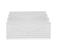 Tosuny Acrylic Mail Holder 3 Compartments Vertical Letter | Organisateur de comptoir empilable, trieur de documents, bac de rangement de bureau, étui transparent, espace de travail à