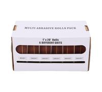 Tosuny Bande Abrasive en Oxyde D'aluminium, 6, Rouleau de Ponçage | Toile émeri multi-pack, 80 à 600, ponçage sec et humide, finition automatique du bois métallique, boîte distributrice de