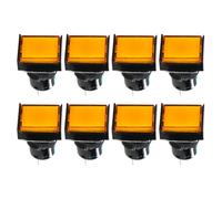 Tosuny Bouton Poussoir carré avec Voyant LED (20PCS) | Paquet de 20, Installation facile, Indice IP20, Adapté à l\'automatisation, Mécanisme de réinitialisation automatique
