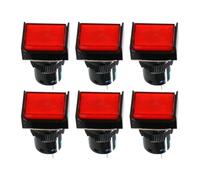 Tosuny Bouton Poussoir carré avec Voyant LED (20PCS) | Paquet de 20, Installation facile, Indice IP20, Adapté à l\'automatisation, Mécanisme de réinitialisation automatique