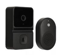 Tosuny Caméra de Sonnette sans Fil, Caméra de Sonnette Vidéo WiFi 2,4G avec Carillon, Audio Bidirectionnel, Vision Nocturne, Appel Vidéo à Distance, Objectif Grand, Stockage dans Le Cloud