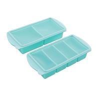 Tosuny Couvercle de Plateau de Congélation en Silicone pour Stockage de | Grand bac à glaçons, ensemble de moules de 2 tasses et 4 tasses, empilable pour une utilisation au réfrigérateur et au