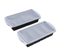 Tosuny Couvercle de Plateau de Congélation en Silicone pour Stockage de | Grand bac à glaçons, ensemble de moules de 2 tasses et 4 tasses, empilable pour une utilisation au réfrigérateur et au