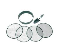 Tosuny Kit de Tamis à Terre avec 4 écrans pour Seau de 5 Gallons Jardinage | Panneaux en maille interchangeables, tamisage mains libres, construction en fer galvanisé, préparation du lit de jardin,