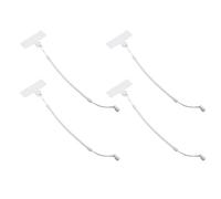 Tosuny Laisse de Stylo Rétractable avec Anneau, Lanière de Stylo élastique Anti-perte pour Tableaux d'écriture, Fixation de Porte- Presse-papiers pour Bureau et école (WHITE)