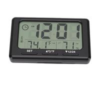 Tosuny Minuterie Numérique avec Horloge à Affichage LCD |Aimant de Compteur de Température et d'humidité pour Cuisine et Chambre à Coucher (Température Humidité Réveil Noir)
