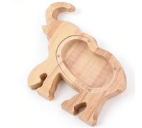 Tosuny Tirelire en Bois pour Filles et Garçons, Tirelire éléphant avec Fenêtre en Acrylique, Boîte d'économie d'argent, Pot 'Argent Décoratif pour la Maison, Le Bureau (Boîte)