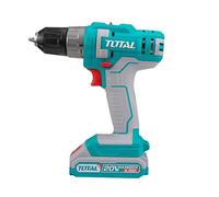 TOTAL - Perceuse-visseuse à Batterie - 20V - Inclut une Batterie de 2 Ah et un Chargeur - Mandrin Auto-verrouillable - Couple Maximal 45 Nm - Idéale pour le Bricolage et les Projets à Domicile - Bleu