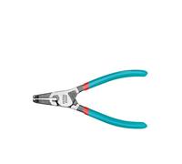 TOTAL - Pince courbe pour ouverture intérieure et extérieure de rondelles - 180 mm - En acier Cr-V et finition noire polie - Résistant à la corrosion - Pour circlips intérieurs et extérieurs