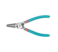 TOTAL - Pince droite pour ouverture interne et externe de rondelles - 180 mm - En acier Cr-V et finition noire polie - Résistante à la corrosion - Pour circlips internes et externes